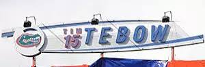 Stadium Ring of Honor nameplate for Tim Tebow